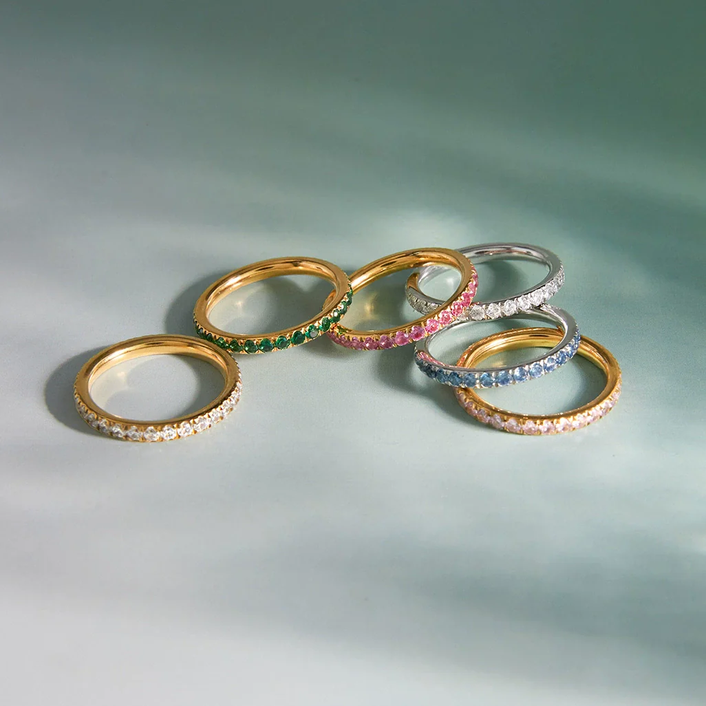 Wholesale Women's Stainless Steel Geometric Ring With Vacuum Real Gold Plating In Pvd Furnace - Image 3