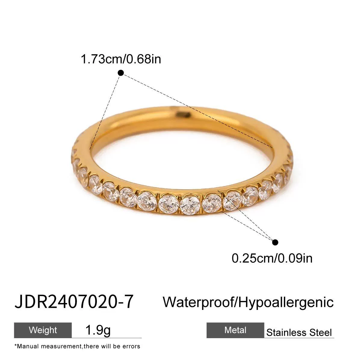 Wholesale Women's Stainless Steel Geometric Ring With Vacuum Real Gold Plating In Pvd Furnace - Image 6