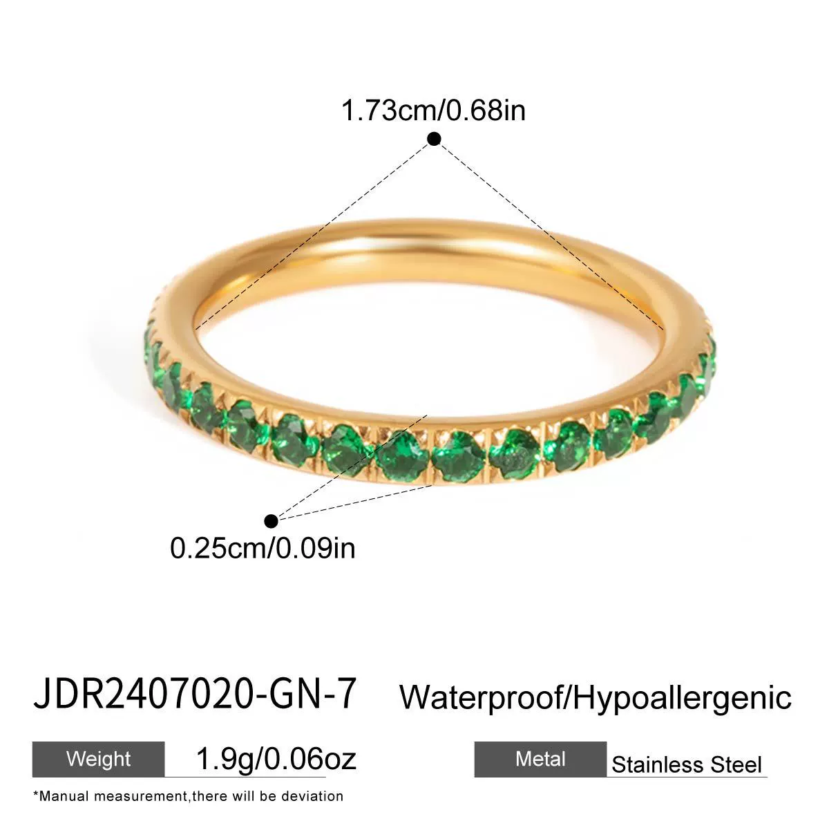 Wholesale Women's Stainless Steel Geometric Ring With Vacuum Real Gold Plating In Pvd Furnace - Image 8
