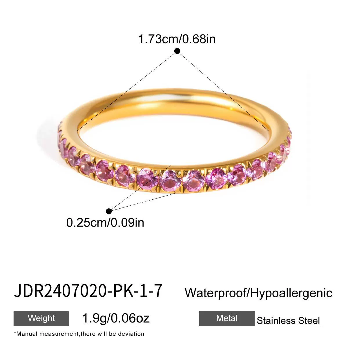 Wholesale Women's Stainless Steel Geometric Ring With Vacuum Real Gold Plating In Pvd Furnace - Image 9
