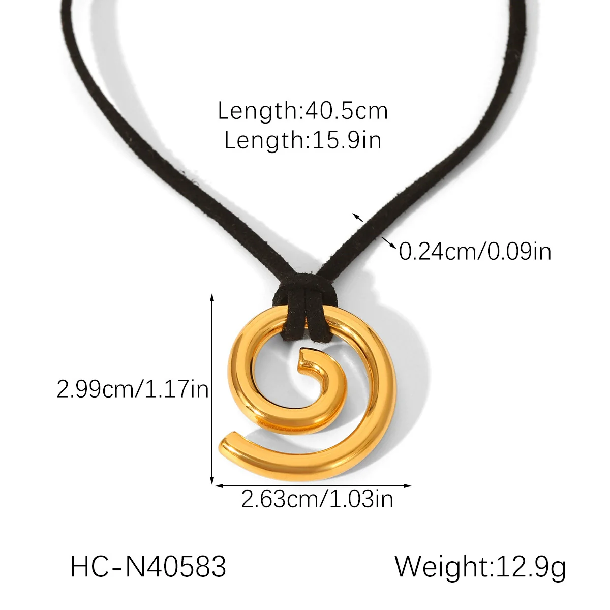 Wholesale Women's Stainless Steel Heart Geometric Pendant Necklace With Wax Rope Chain Electroplated - Image 9