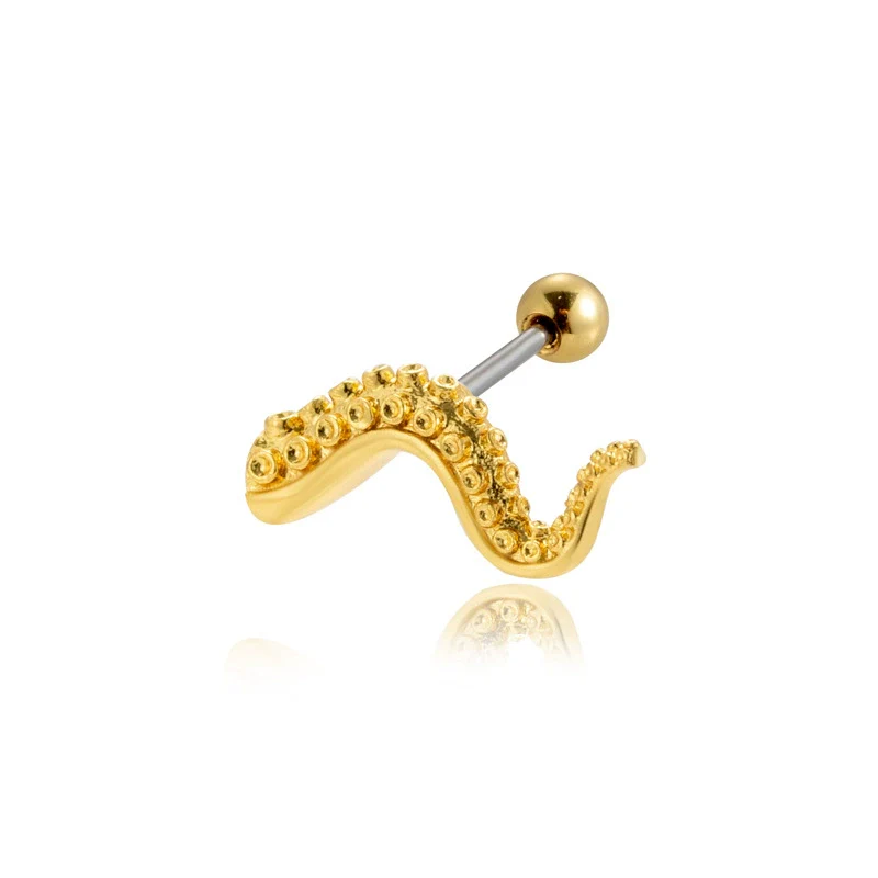 Wholesale Women's Stainless Steel Heart Shape Electroplated Love Moon Fashion Allmatch Ear Bone Stud With Micro Inlaid Zircon - Image 5