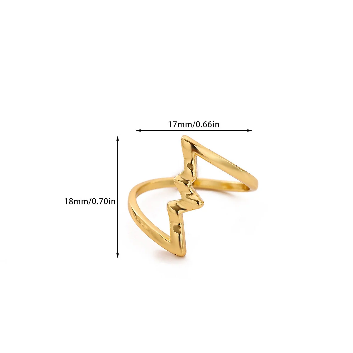 Wholesale Women's Stainless Steel Imitation Pearl Multilayer Zircon 18K Gold Plated Heart Shape Geometric Inlaid With Gold Open Ring - Image 11