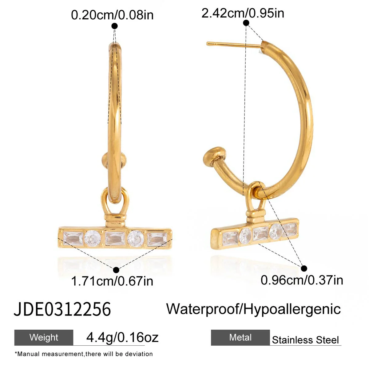 Wholesale Women's Stainless Steel Jewelry Set With Geometric Style Pvd Furnace Vacuum Real Gold Plating Including Earrings And Necklaces - Image 8