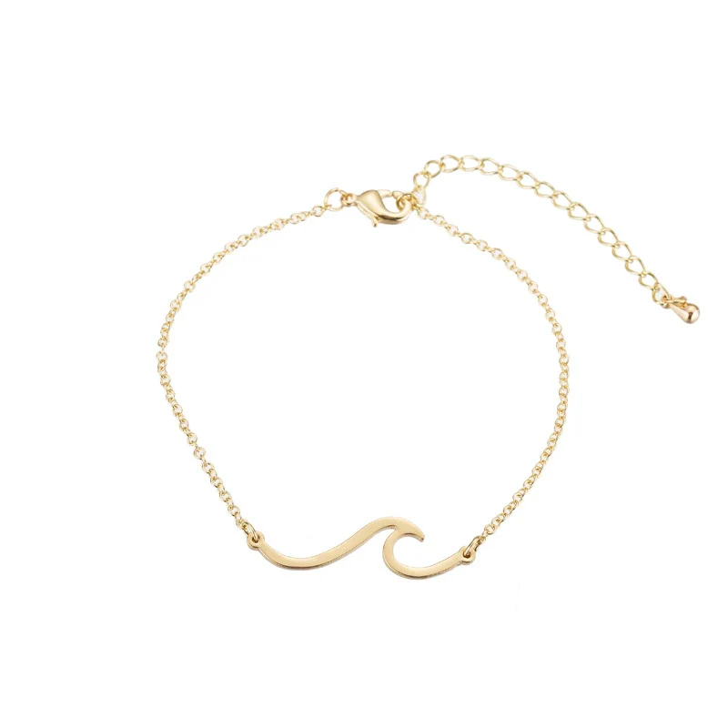 Wholesale Women's Stainless Steel Ocean Wave Irregular Geometric Hollow Electroplated Bracelet - Image 6