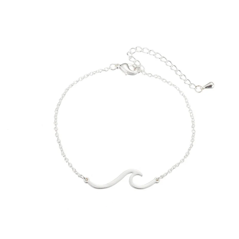 Wholesale Women's Stainless Steel Ocean Wave Irregular Geometric Hollow Electroplated Bracelet - Image 7