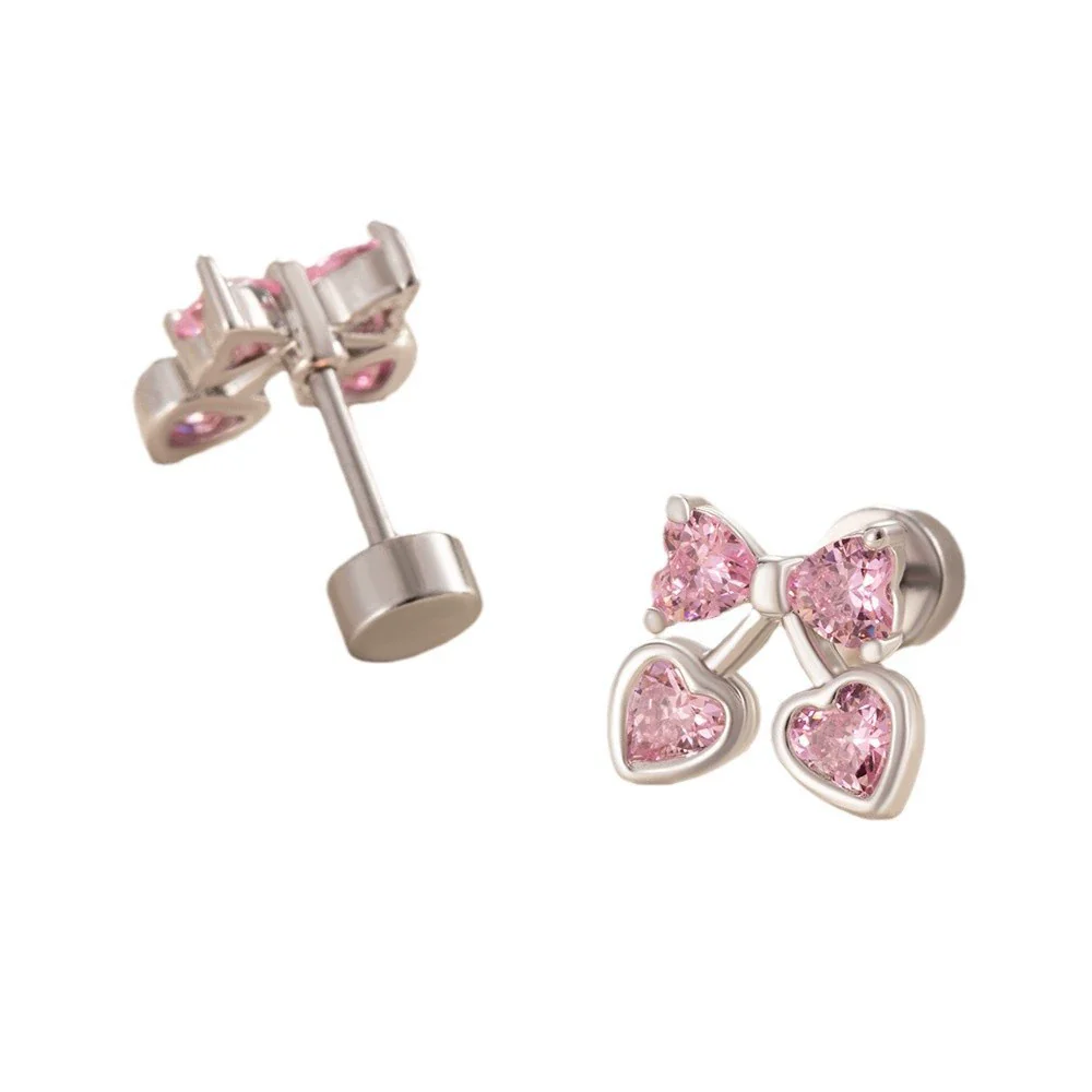 Wholesale Women's Sweet Fruit Style Titanium Steel Electroplated Ear Nail - Image 4