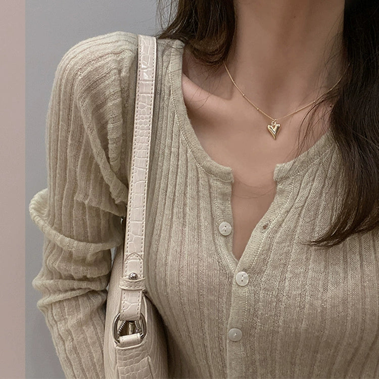 Wholesale Women's Titanium Steel And Alloy Simple Geometric Handmade Pendant Necklace With Ball Chain - Image 2