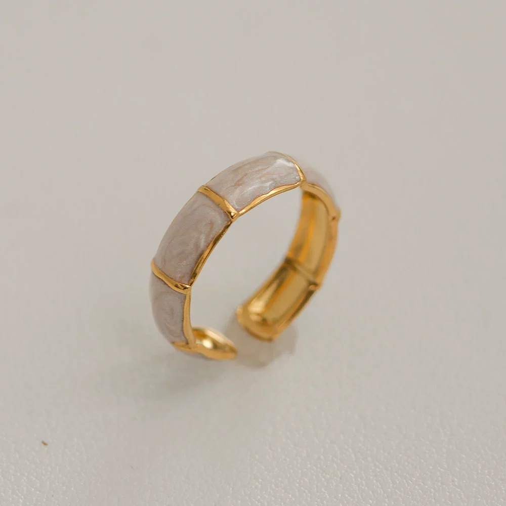 Wholesale Women's Titanium Steel Electroplated Sunflower Open Adjustable Ring - Image 13