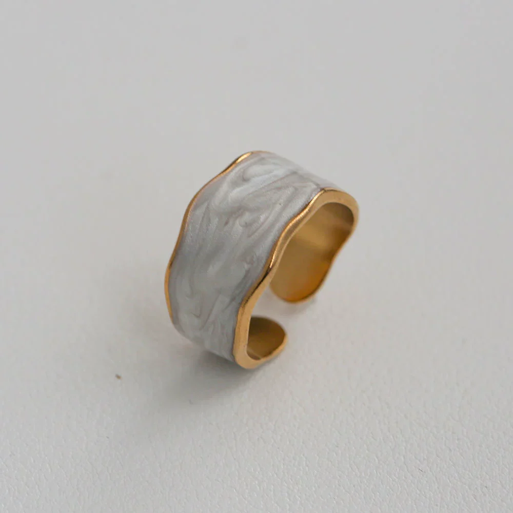 Wholesale Women's Titanium Steel Electroplated Sunflower Open Adjustable Ring - Image 16