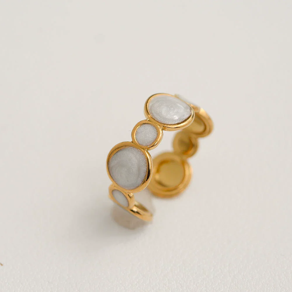 Wholesale Women's Titanium Steel Electroplated Sunflower Open Adjustable Ring - Image 22