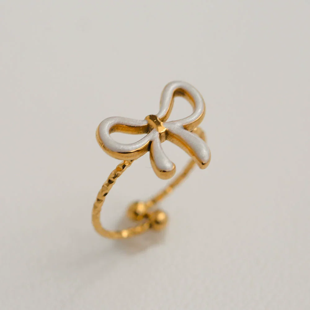Wholesale Women's Titanium Steel Electroplated Sunflower Open Adjustable Ring - Image 23