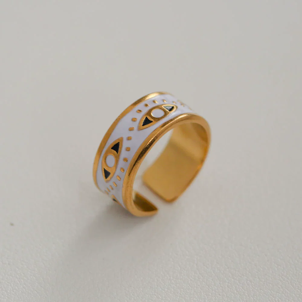 Wholesale Women's Titanium Steel Electroplated Sunflower Open Adjustable Ring - Image 25