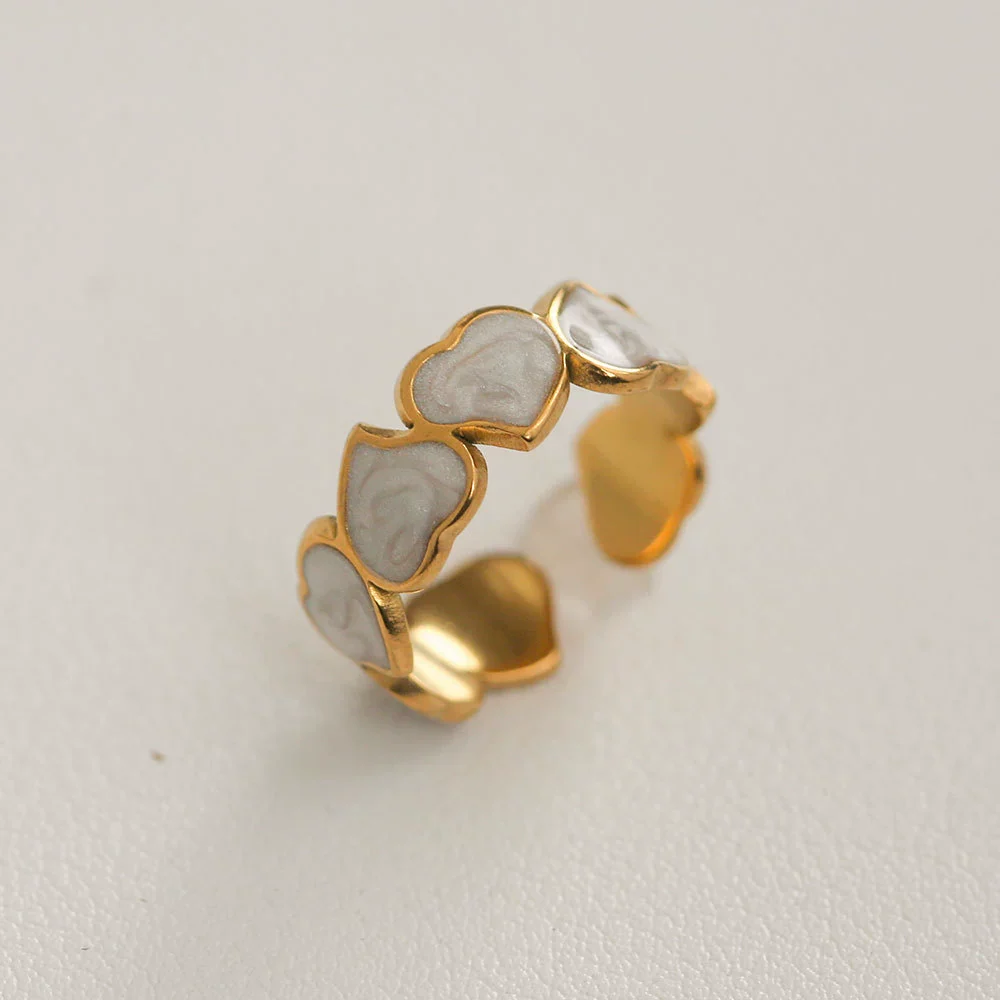 Wholesale Women's Titanium Steel Electroplated Sunflower Open Adjustable Ring - Image 26