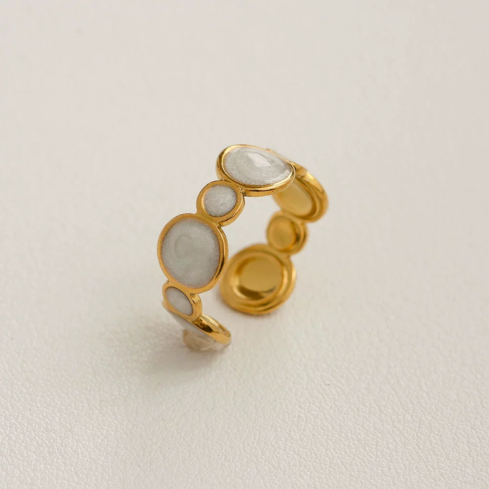 Wholesale Women's Titanium Steel Electroplated Sunflower Open Adjustable Ring - Image 31
