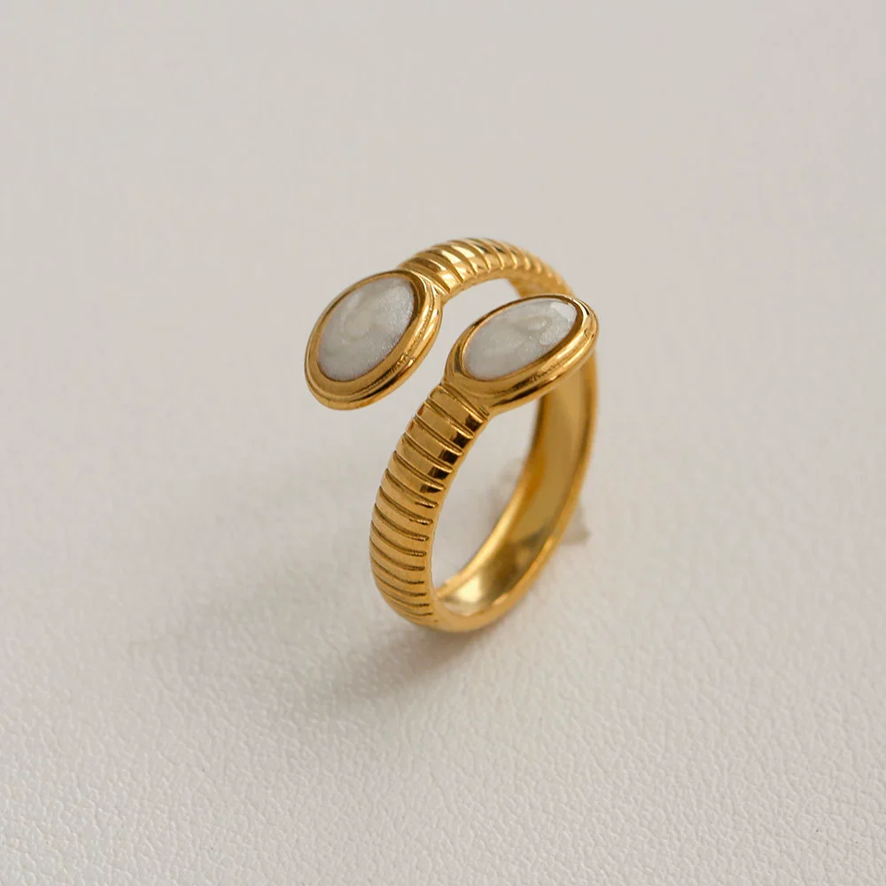Wholesale Women's Titanium Steel Electroplated Sunflower Open Adjustable Ring - Image 32