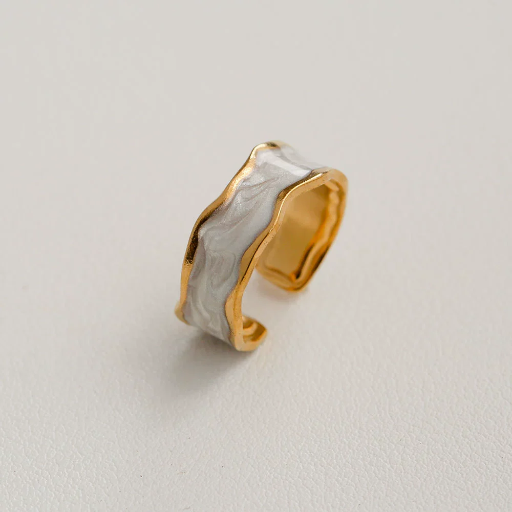 Wholesale Women's Titanium Steel Electroplated Sunflower Open Adjustable Ring - Image 35