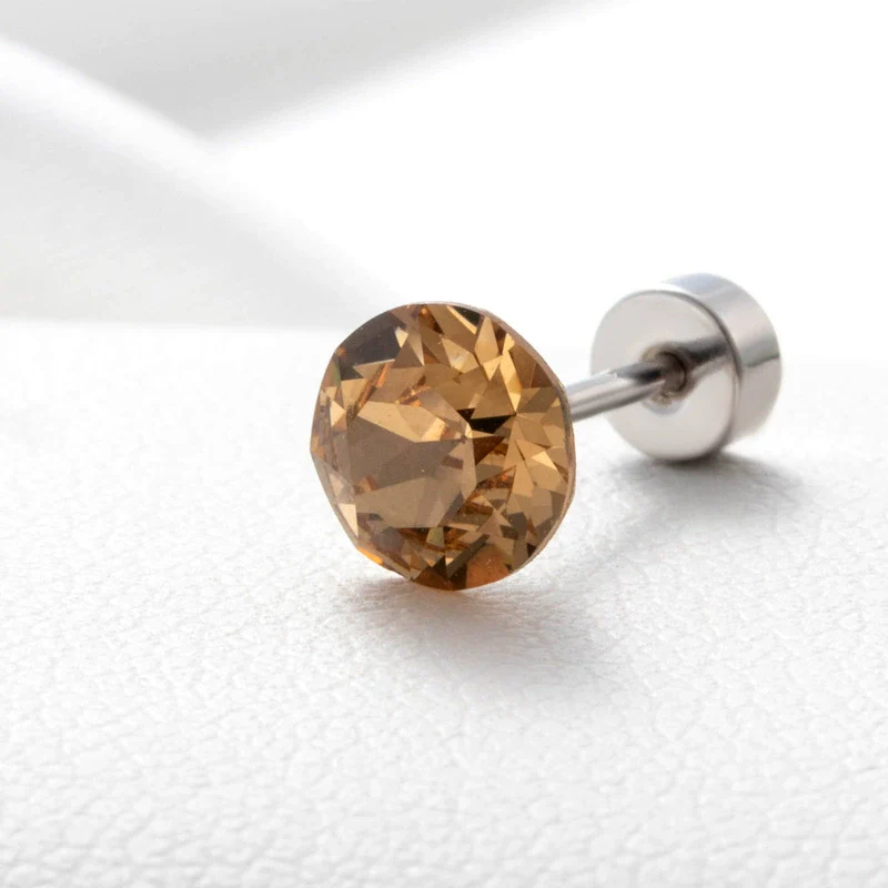Wholesale Women's Titanium Steel Geometric Style Ear Nails Set With Diamonds - Image 38