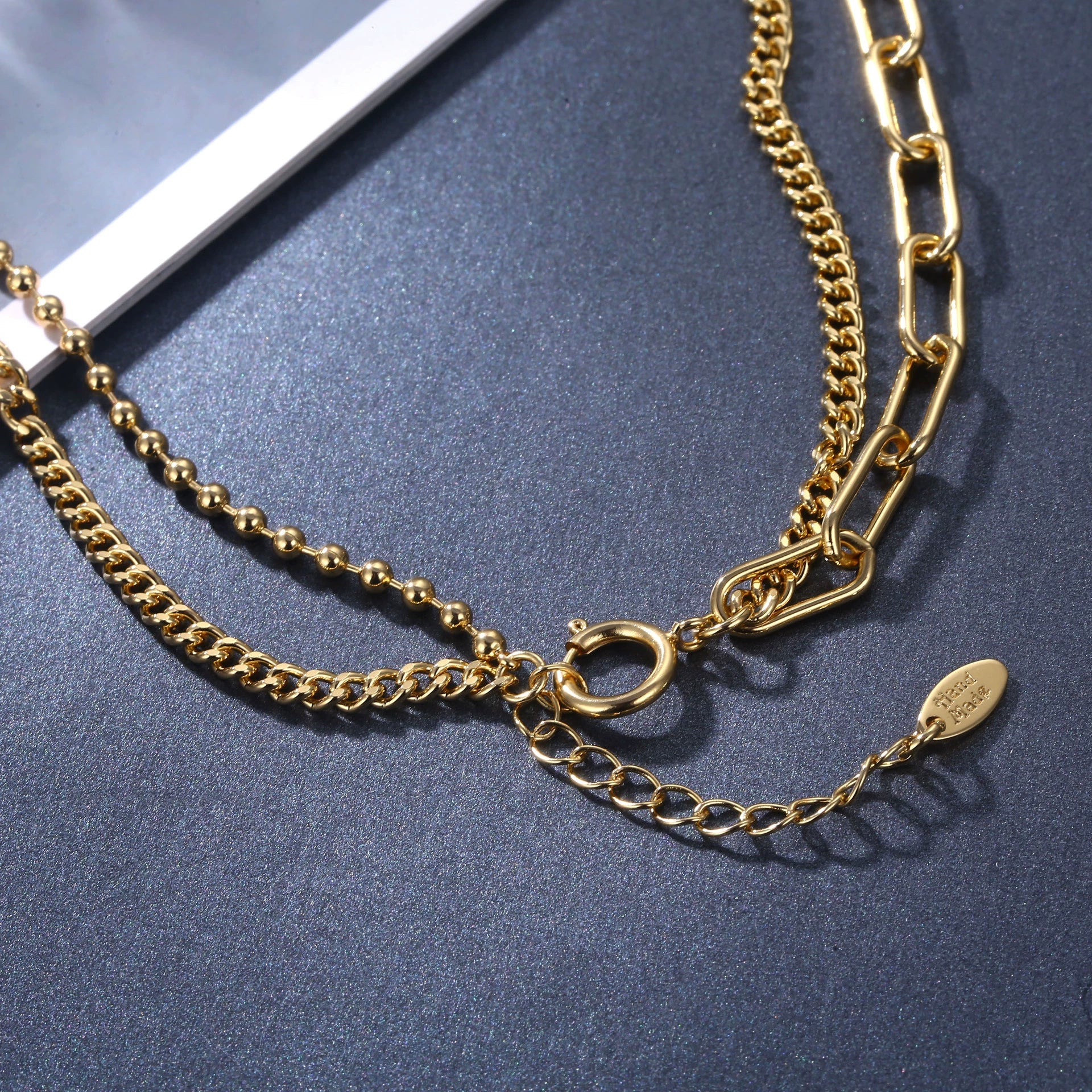 Wholesale Women's Titanium Steel Zircon Geometric Hiphop Fashion Necklace - Image 4
