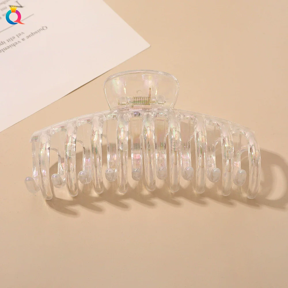 Wholesale Women's Transparent Electroplated Hair Grab Twist Cross Hairpin Hair Accessories - Image 12