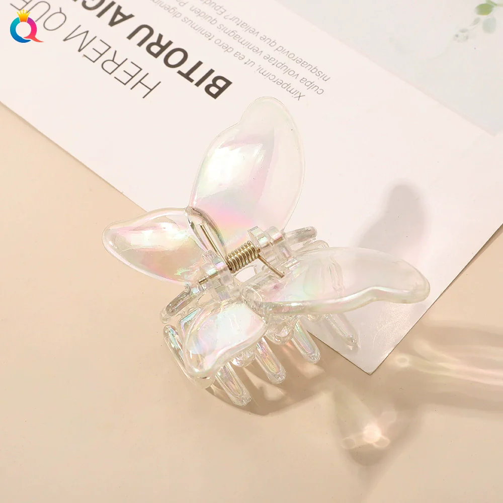 Wholesale Women's Transparent Electroplated Hair Grab Twist Cross Hairpin Hair Accessories - Image 13