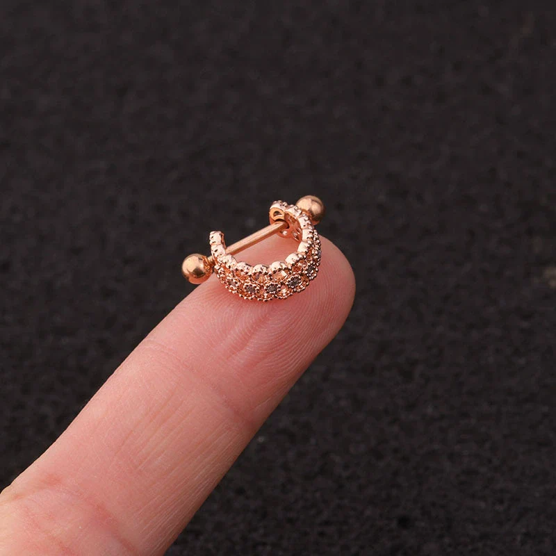 Wholesale Women's Ushaped Stainless Steel Zirconinlaid Ear Clip Jewelry - Image 8