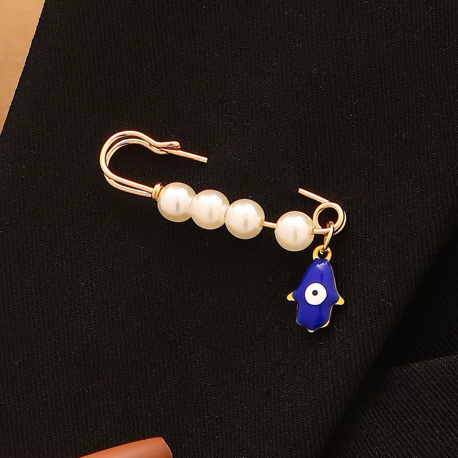 Wholesale Women's Vintage Geometric Drip Oil Iron Devil's Eye Brooch Pin - Image 14