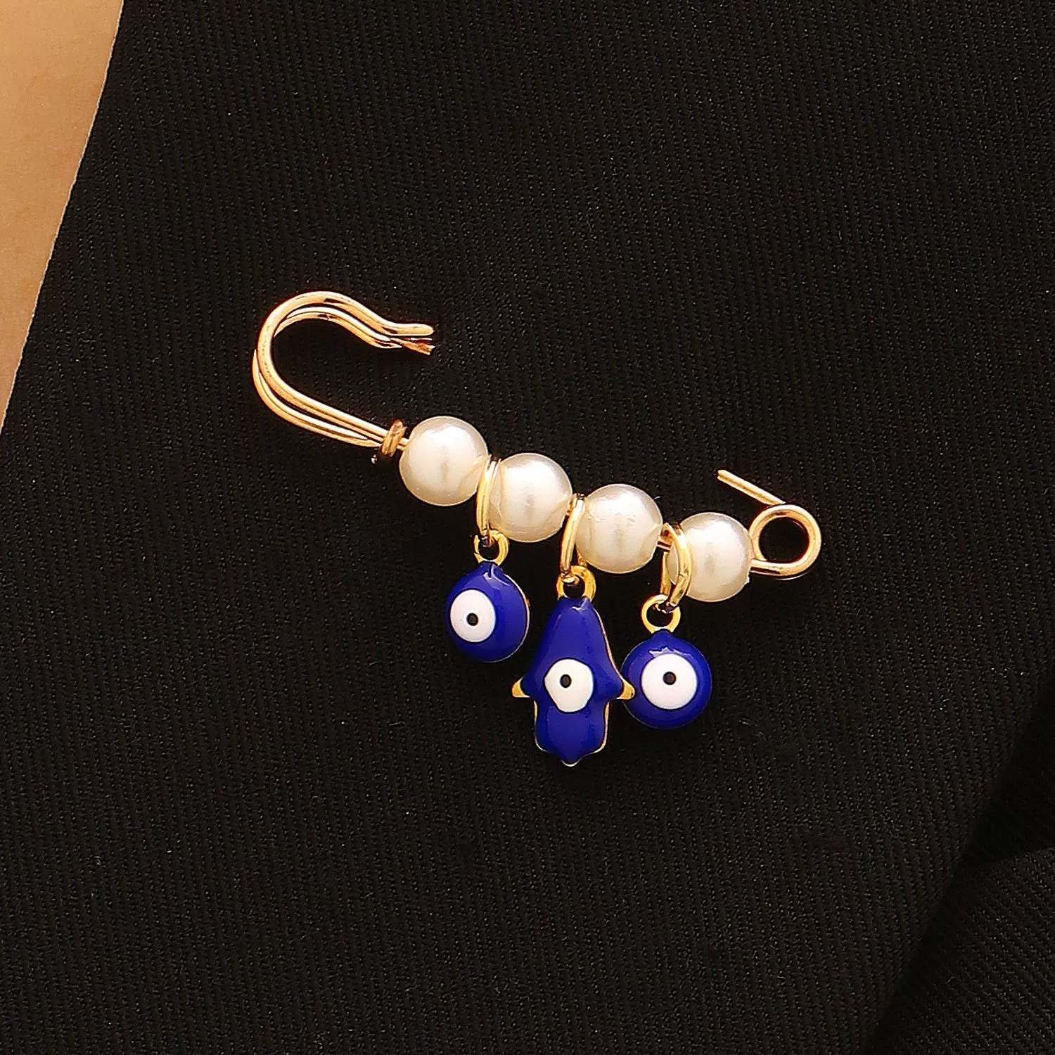 Wholesale Women's Vintage Geometric Drip Oil Iron Devil's Eye Brooch Pin - Image 7
