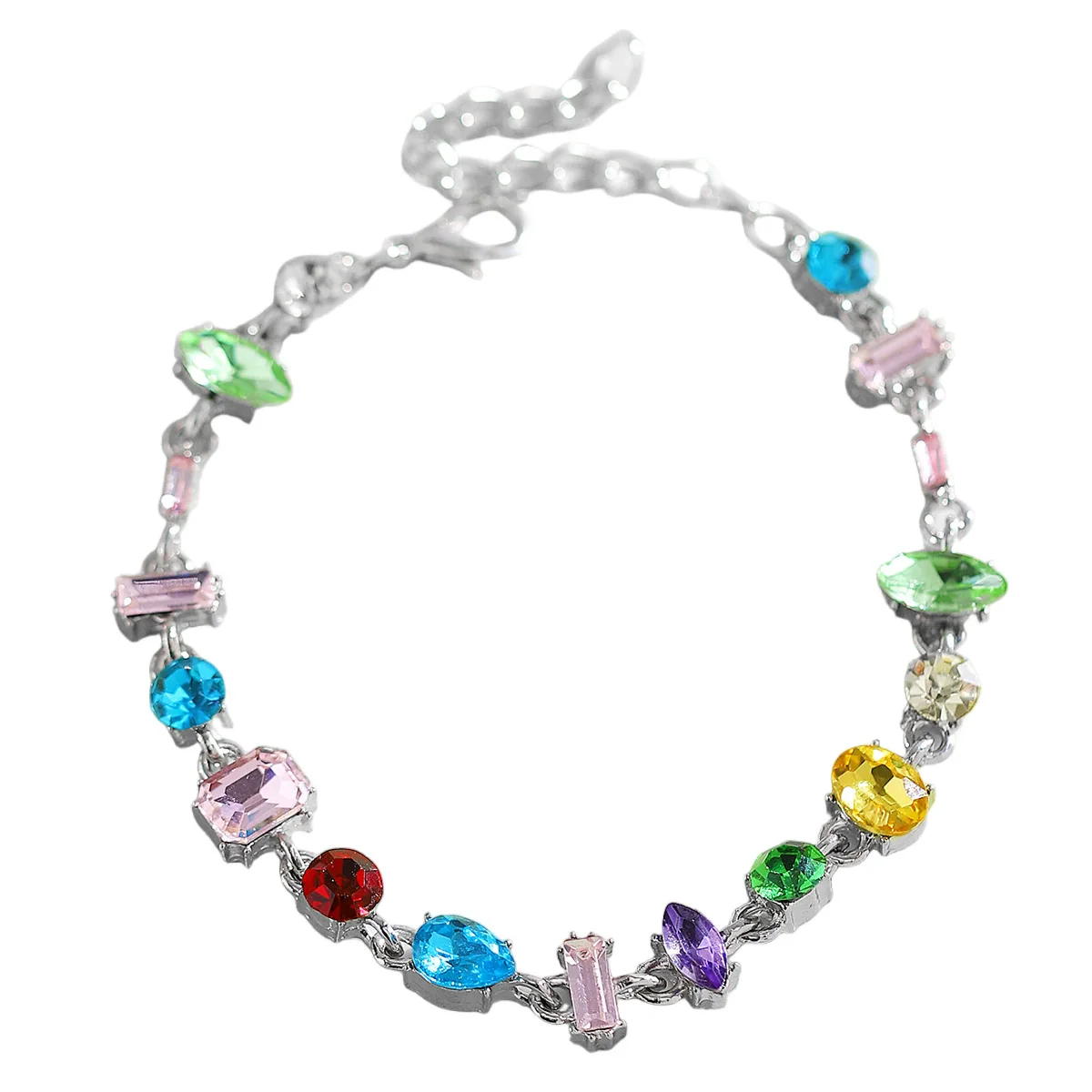 Wholesale Women's Zinc Alloy Bracelet With Geometric And Drop Shape Patterns Set With Diamonds - Image 5