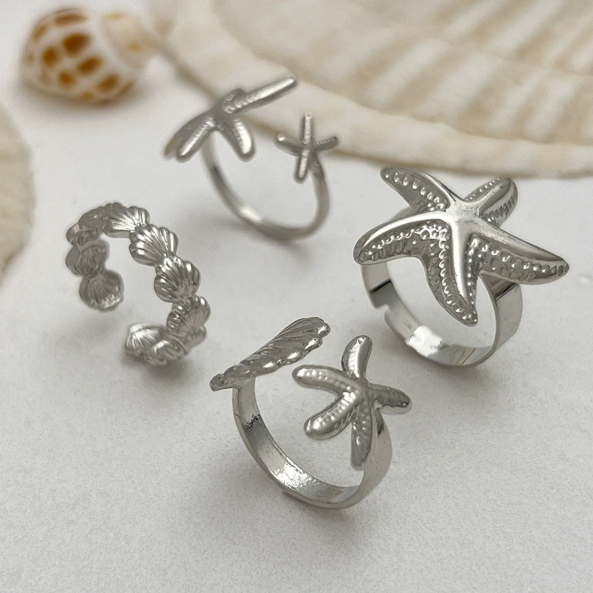 Wholesale Women's Zinc Alloy Star Geometric Metal Ring With Electroplating - Image 7