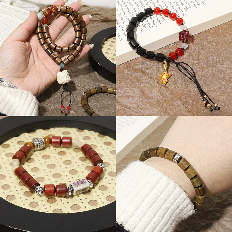 Wholesale Wooden Round Beads Antique Handmade Jewelry Accessories - Image 2
