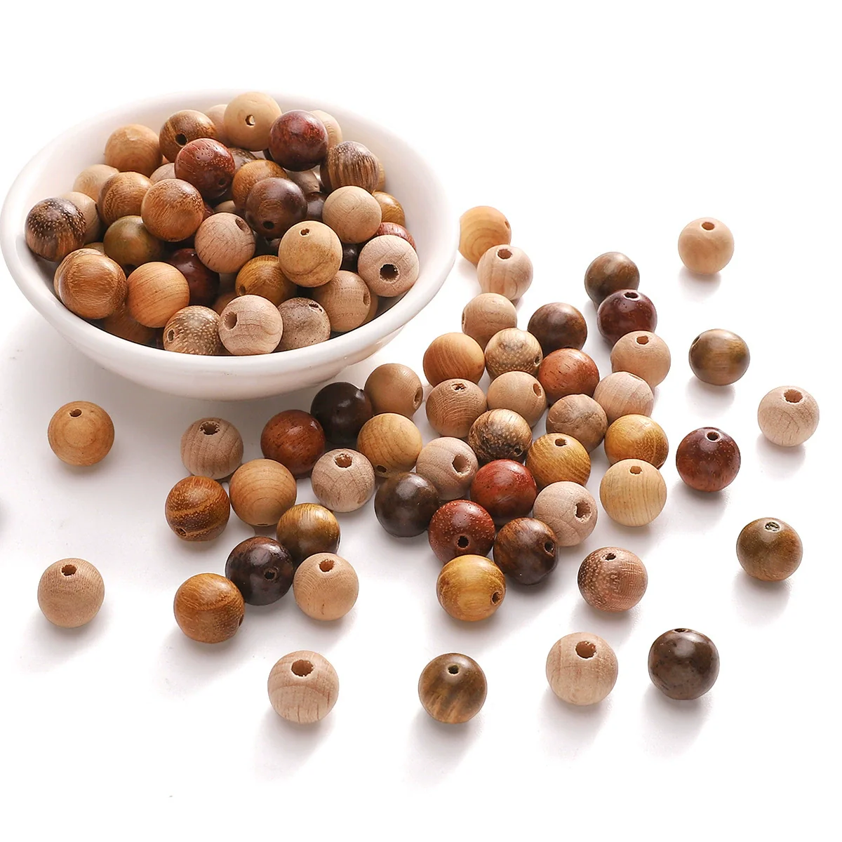 Wholesale Wooden Round Beads Antique Handmade Jewelry Bracelet Accessories With Oil Treatment And Geometric Style - Image 5