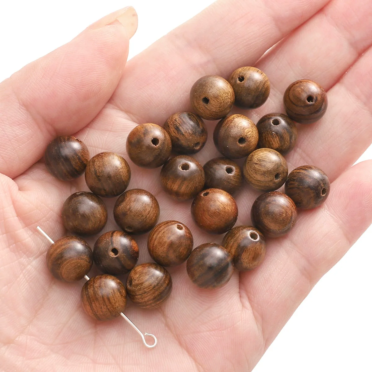 Wholesale Wooden Round Beads Antique Handmade Jewelry Bracelet Accessories With Oil Treatment And Geometric Style - Image 7