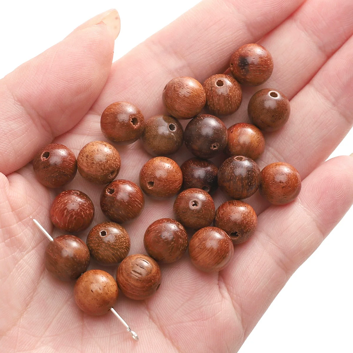 Wholesale Wooden Round Beads Antique Handmade Jewelry Bracelet Accessories With Oil Treatment And Geometric Style - Image 8