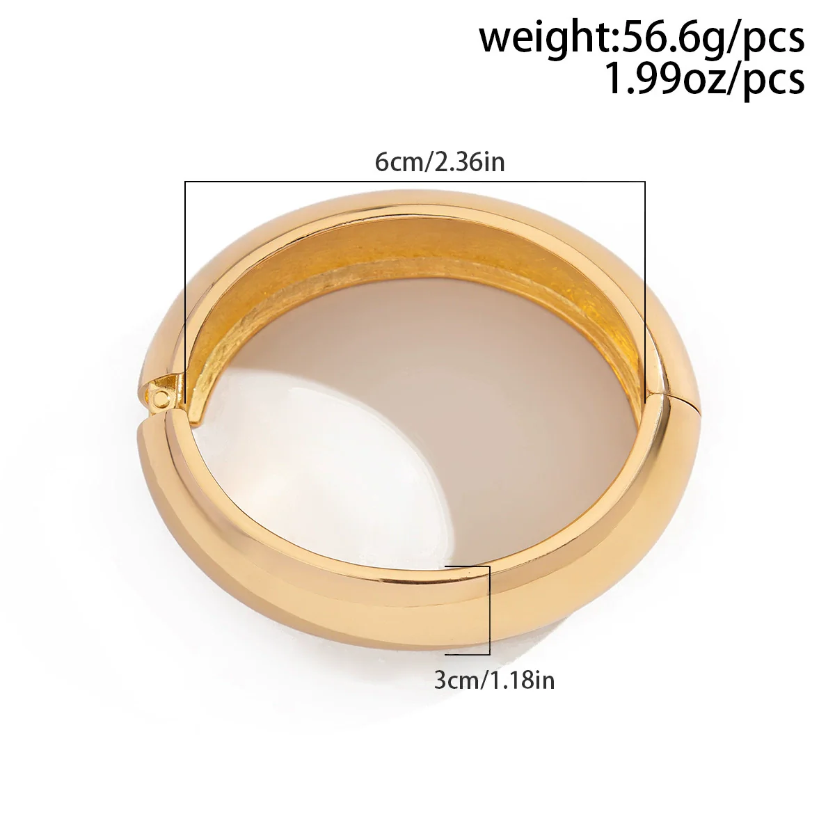 Wholesale Zinc Alloy Geometric Exaggerated Cut Electroplated Open Bracelet - Image 8