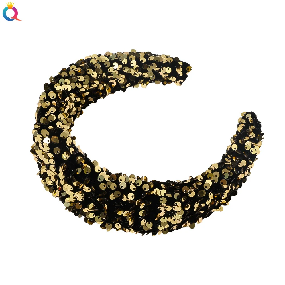 Widebrimmed Sequin Cloth Handmade Headband Women's Hair Accessories - Image 4
