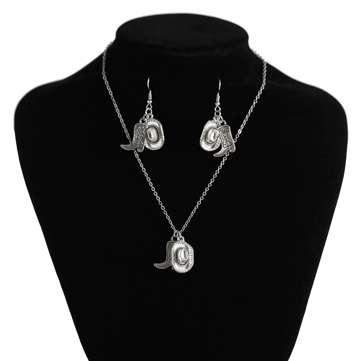 Women Metal Alloy Pendant Regular Chain Necklace Retro Western Style Geometric Pattern Electroplating - Image 5