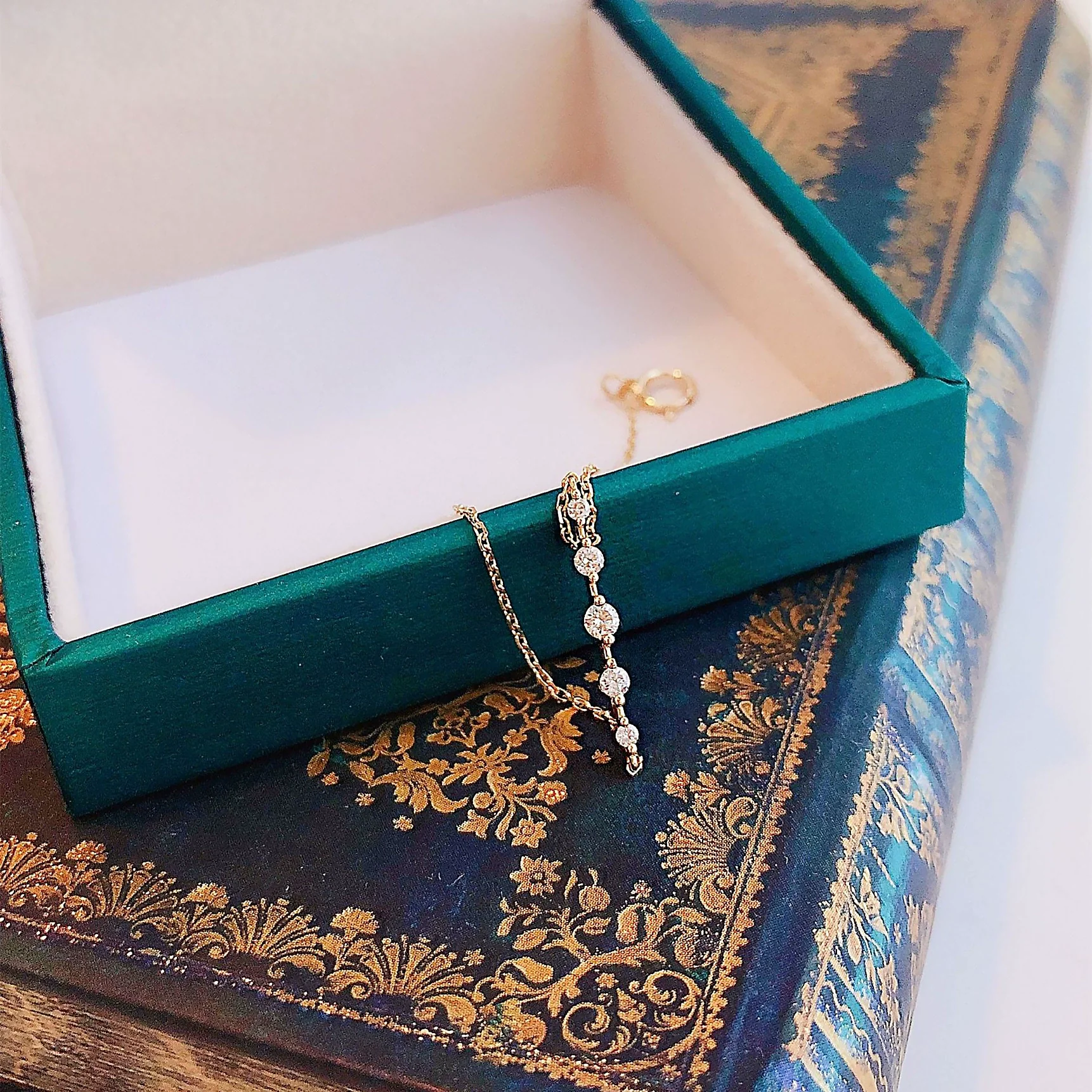 Women's 925 Sterling Silver Diamond Geometric Bracelet With 14K Gold Plating - Image 3