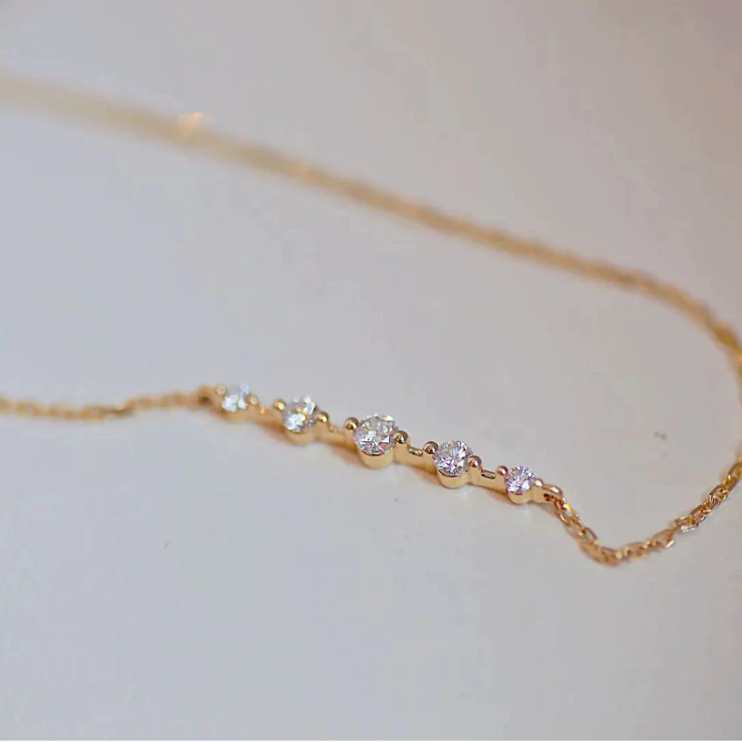 Women's 925 Sterling Silver Diamond Geometric Bracelet With 14K Gold Plating - Image 5