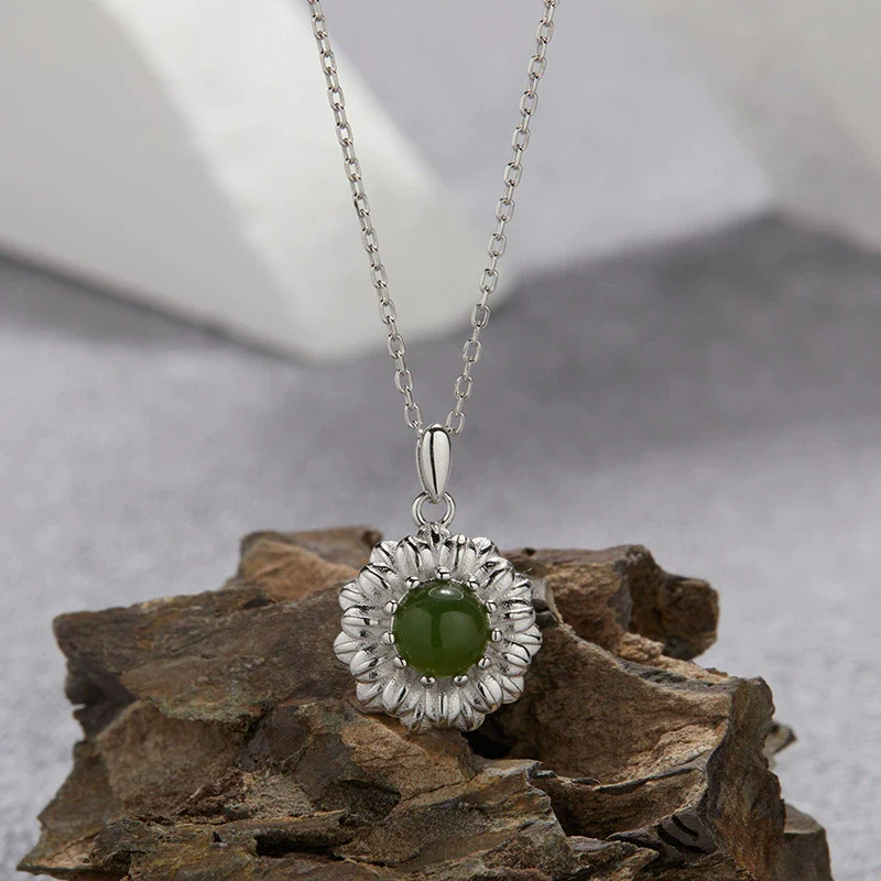 Women's 925 Sterling Silver Flower Multicolor Gemstone Necklace - Image 20