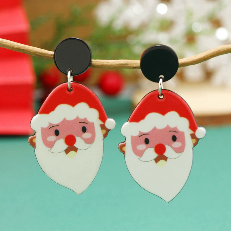 Women's Acrylic Earrings With Cartoon Character And Geometric Patterns For Festival - Image 8