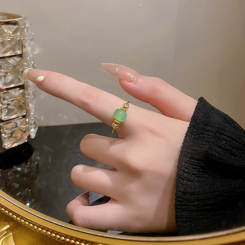 Women's Adjustable Opening Copper Ring With Geometric Style And Electroplating Treatment - Image 6
