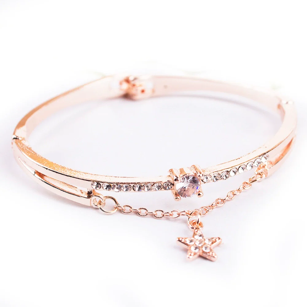 Women's Alloy And Imitation Leather Casual Round Dial Starry Sky Watch With Titanium Buckle And Spiral Crown - Image 22