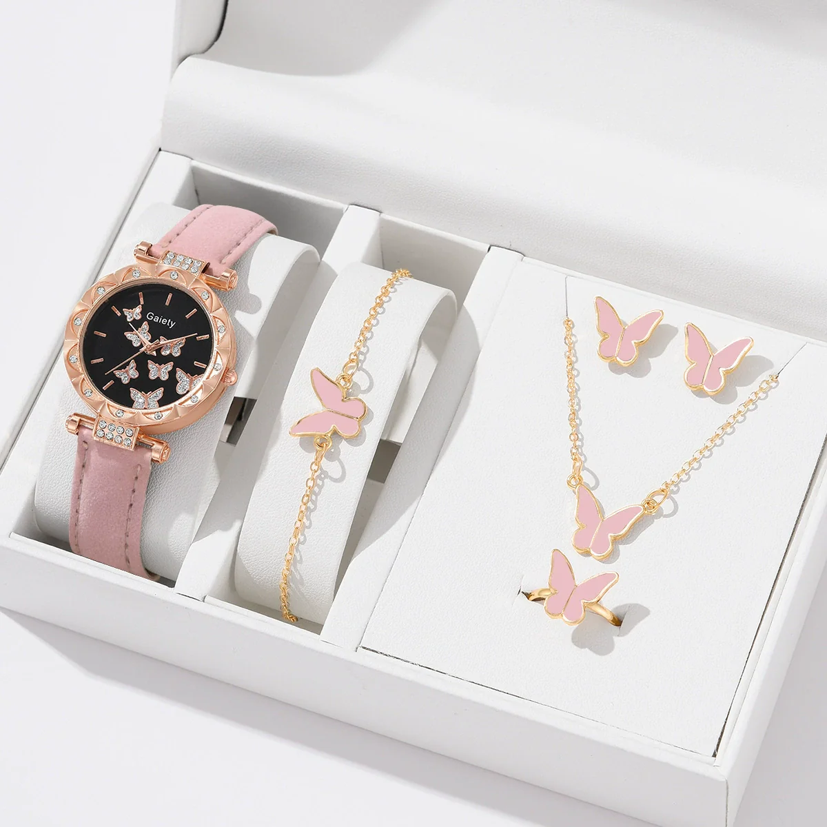 Women's Alloy And Imitation Leather Fashion Simple Round Dial Watch With Spiral Crown And Pin Buckle - Image 18