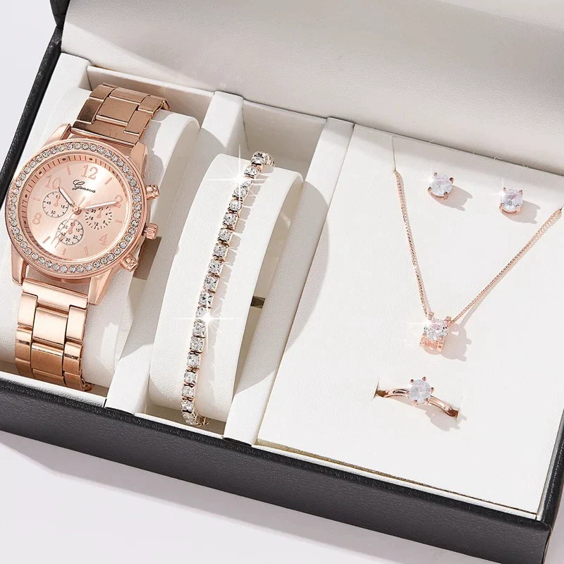 Women's Alloy And Stainless Steel Casual Fashion Rectangle Dial Quartz Watch - Image 6