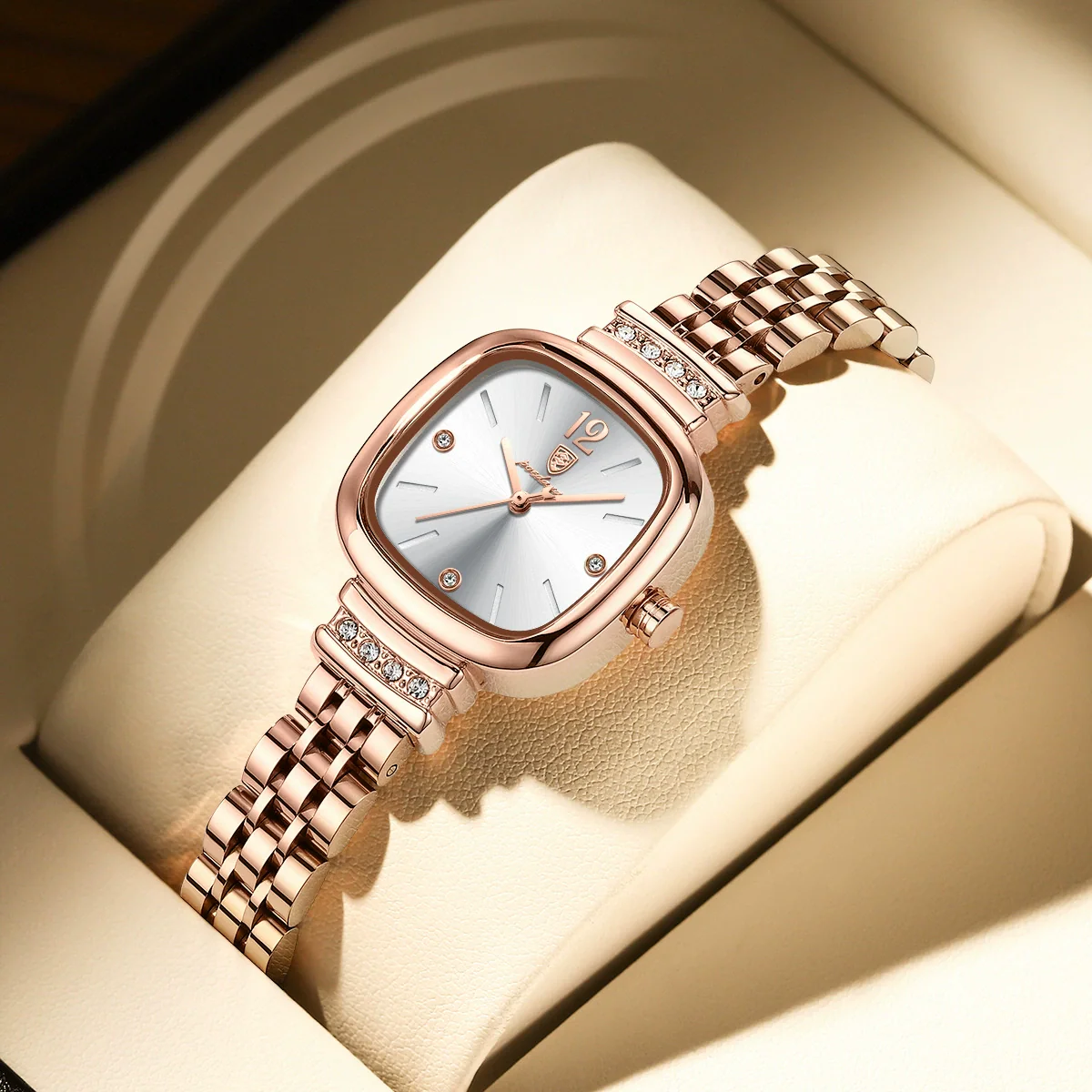 Women's Alloy And Stainless Steel Square Ultrathin Casual Quartz Watch With Mineral Reinforced Glass Mirror - Image 2
