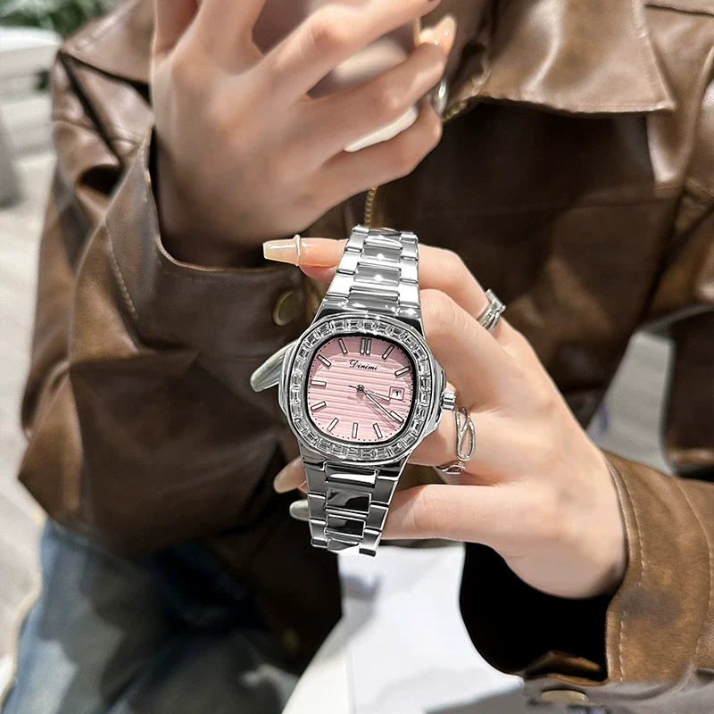 Women's Alloy Band Square Casual Fashionable Quartz Watch - Image 4