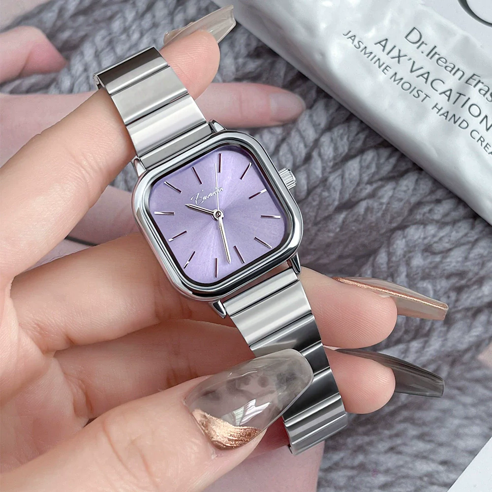 Women's Alloy Band Square Watch Temperament Simple Green - Image 2