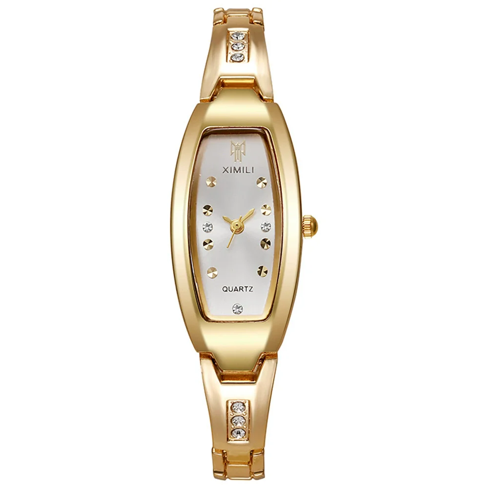Women's Alloy Bracelet Quartz Watch With Round Dial And Horseshoe Buckle - Image 5