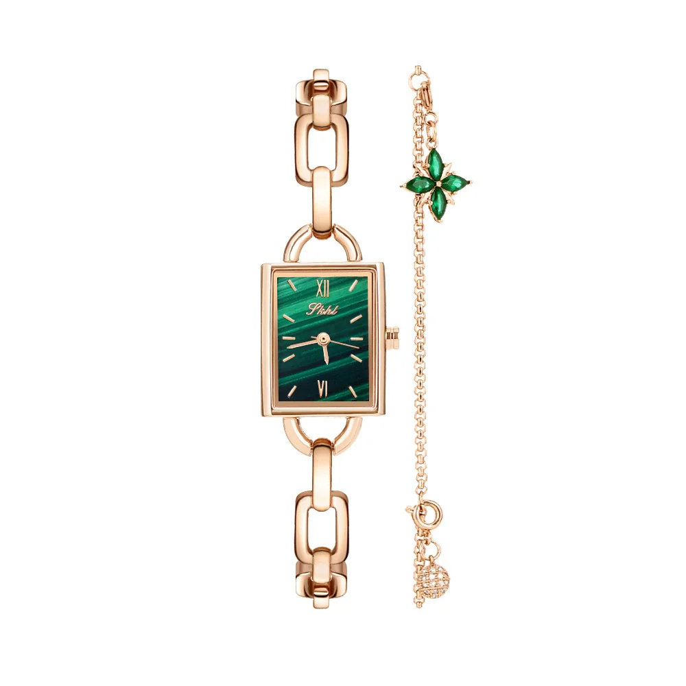 Women's Alloy Bracelet Quartz Watch With Square Dial And Lobster Clasp Leisure Style - Image 6